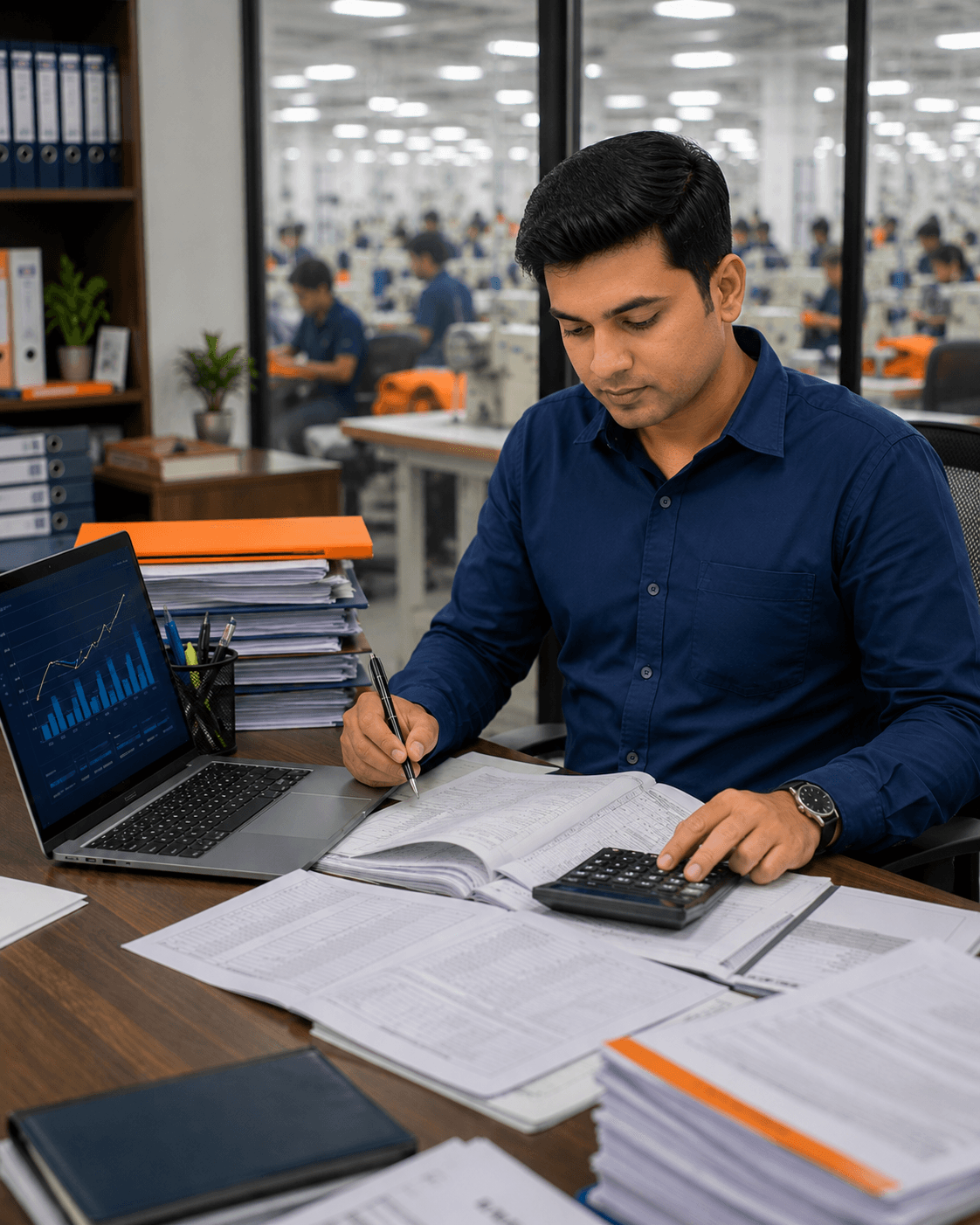Factory professional tracing financial leakage through operating records